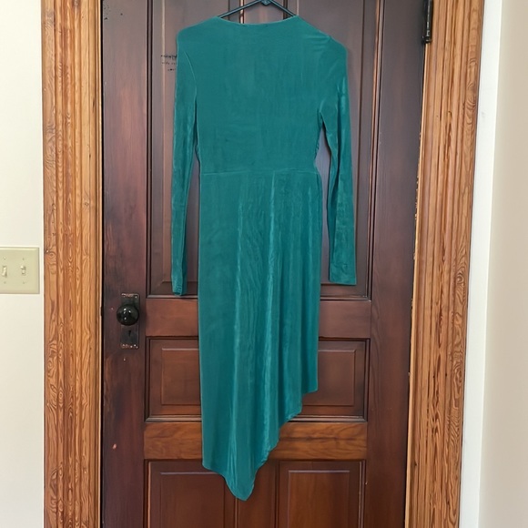 Cider emerald green split Midi dress brand new - Picture 2 of 6